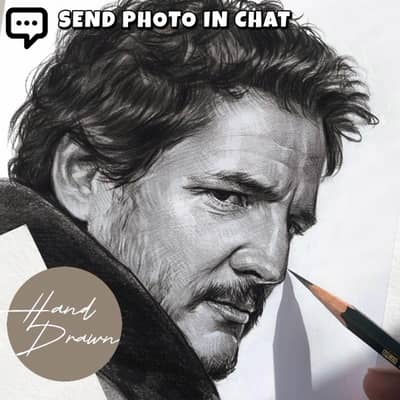 Custom Hand Made Drawing ,Sketch Portrait, Photo to Sketch Drawing