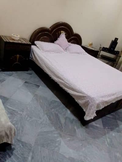 only bed with 2 side tables