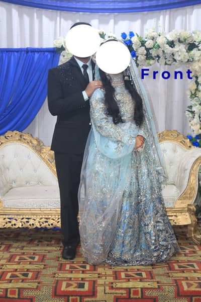 Maria B. Couture | Beautiful Blue Walima/Engagement Dress Like new