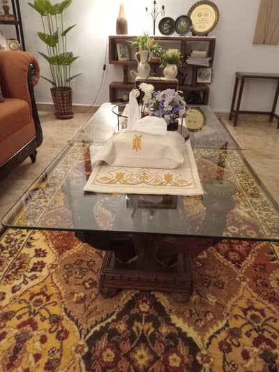 Sofa side table with center table