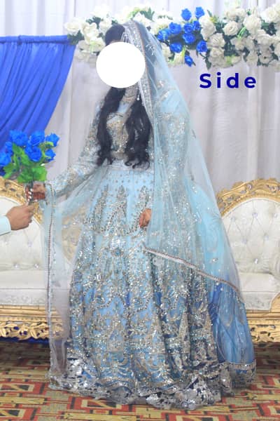 Maria B. Couture | Beautiful Blue Walima/Engagement Dress Like new