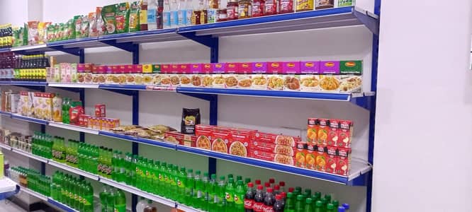 Racks and cash counter for shop