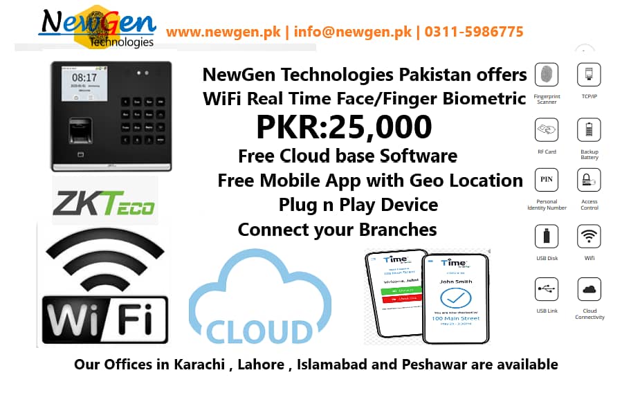 Zkteco Biotime Cloud Time Attendance Software Support License API 5