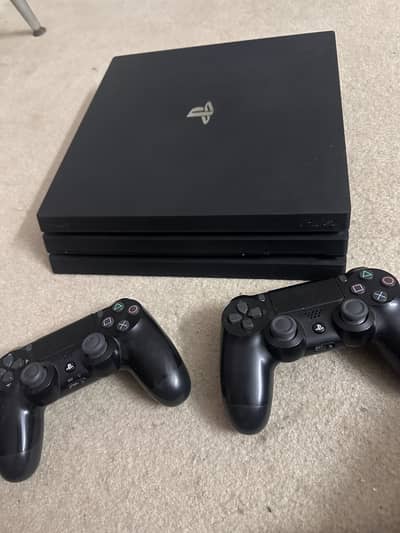 PS4 Pro with 2 controllers