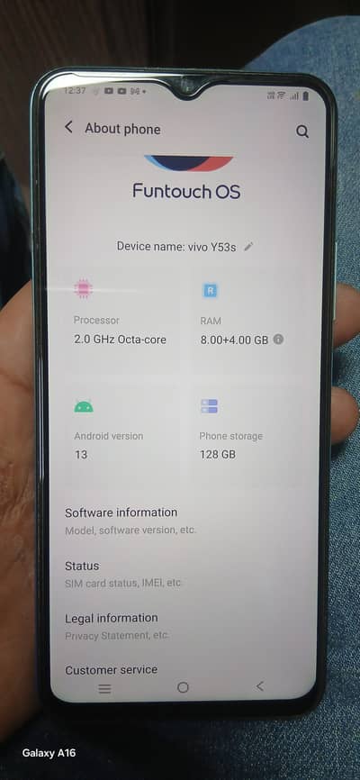 Vivo Y53s Urgent sale