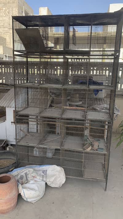 20 portion cage for birds in 3 parts