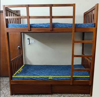 Wooden Bunk Bed (8/10)