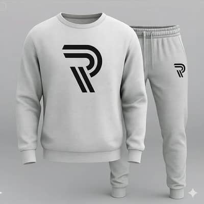 2 pcs man's fleece printed sweatshirt track suit. casy on delivery