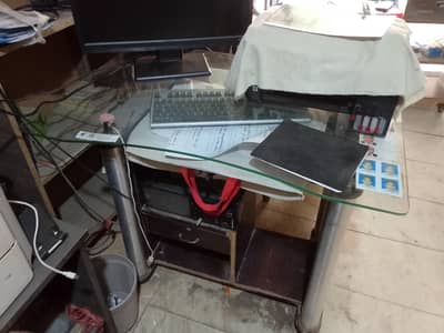 Computer glass table