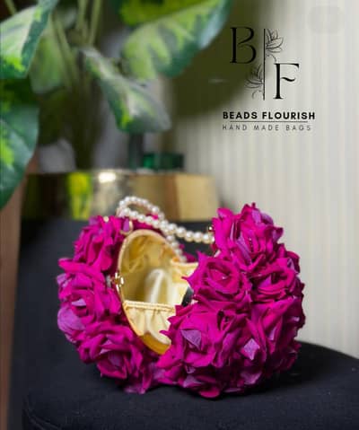 Artificial Roses handmade bag | Clutche