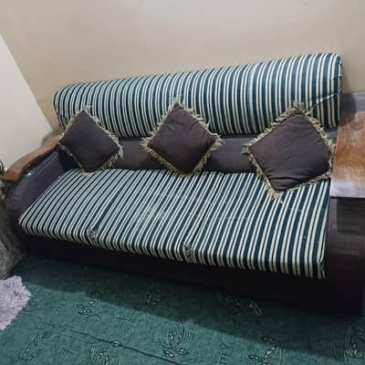 5 Seater sofa and 2 door old cupboard