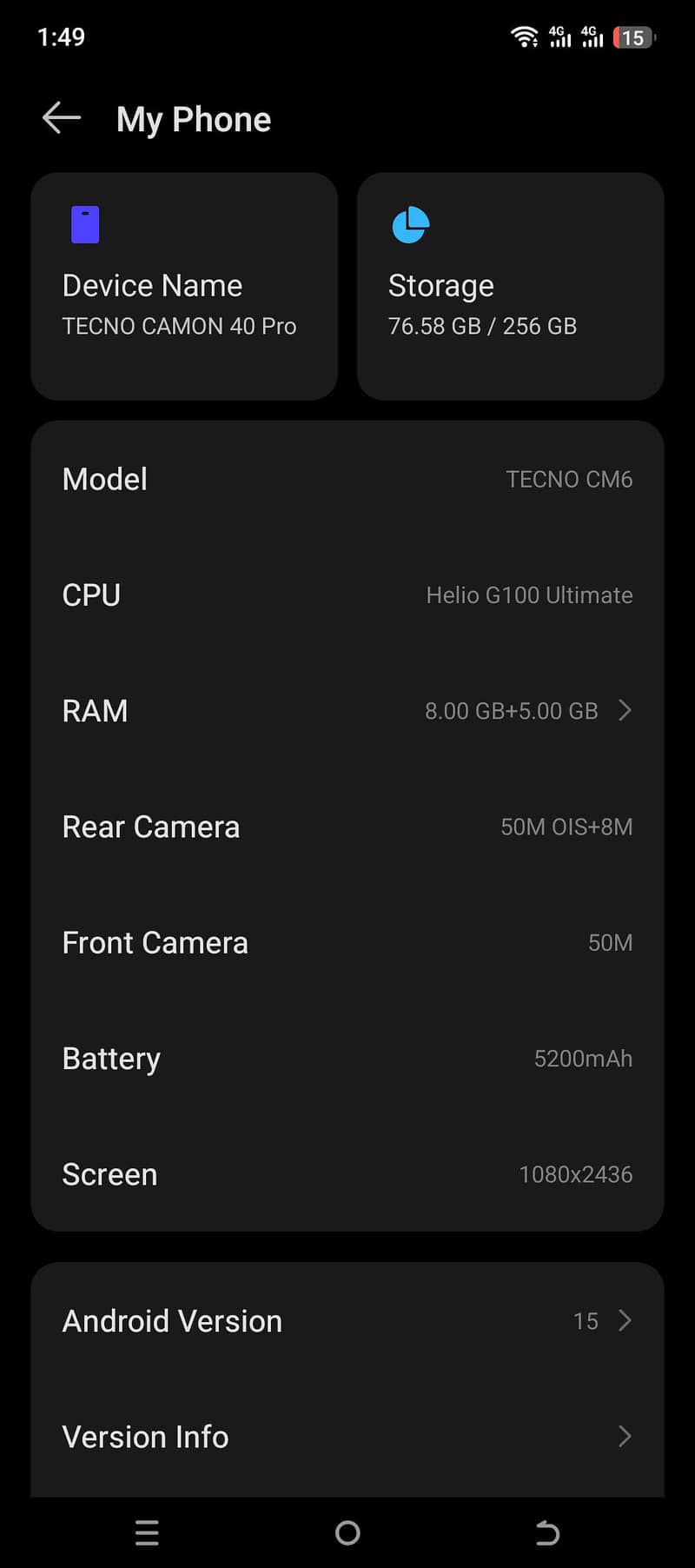 Tecno camon 40 pro 1