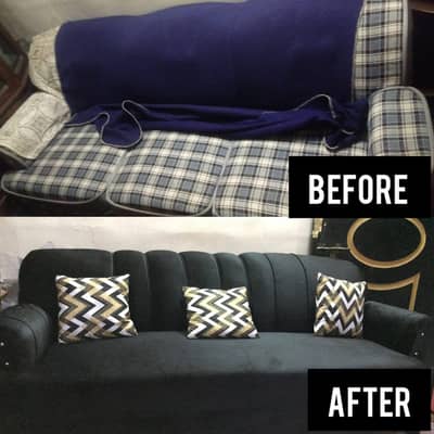 OLD SOFA REPAIRING FABRIC CHANGE NEW SOFA AVAILBLE 03145059454