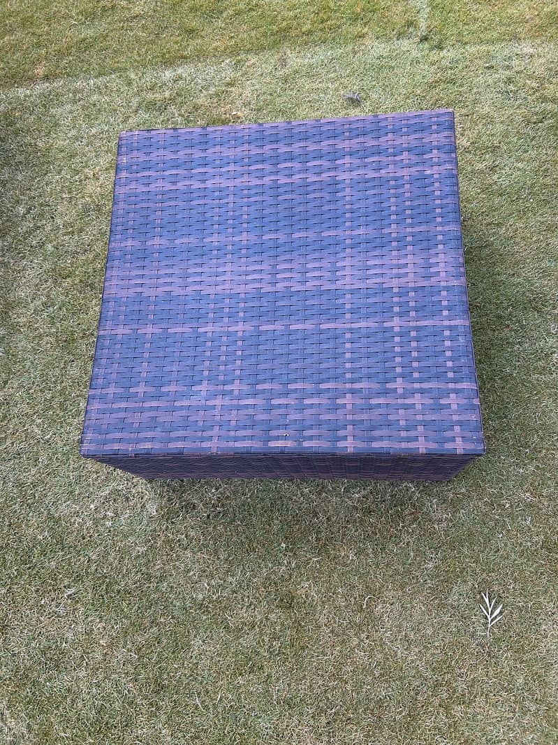 Rattan garden sofas and table 1