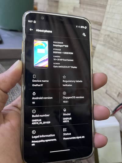 OnePlus 5T 8/128 all original phone
