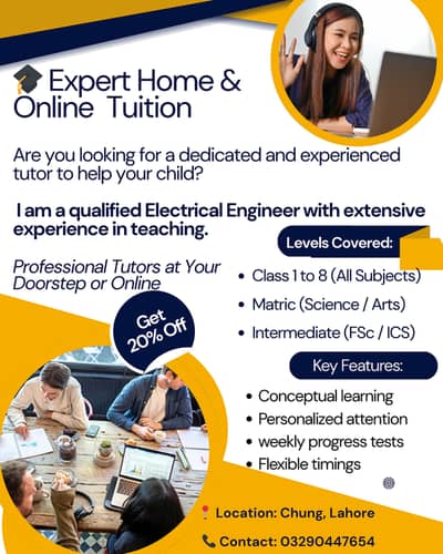 Online and Home tuition by Electrical Engeenier Professor