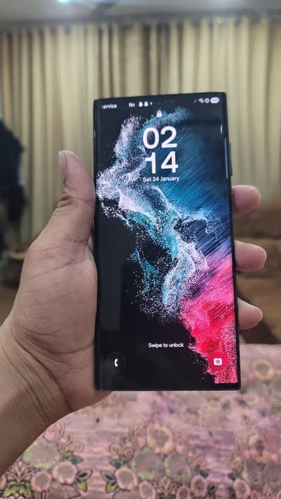 Samsung s22 ultra 12GB RAM/256jb non pta phone sim time hai abi