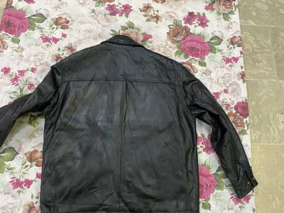 Original Black Leather Jacket – Boxy Fit | Dry Cleaned | Thrifted