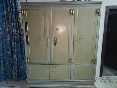 Heavy Iron 3 Door Wardrobe / Steel Almari for Sale