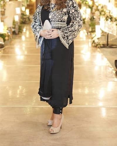 Black silver formal dress - custom made