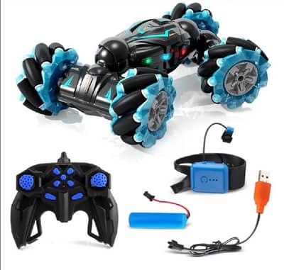 RC Stunt Car, 2.4GHz 4WD Remote Control Gesture Car Sensor Toy, Double