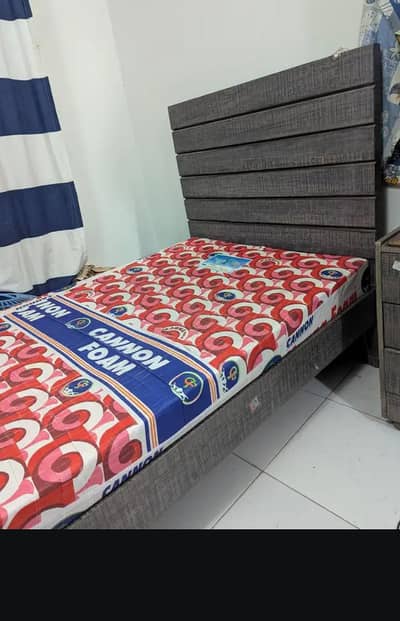 Single bed with New Canon Foam Matress Good condition