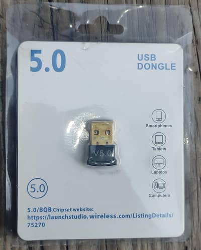 Bluetooth 5.0 USB Dongle – Like New – One Time Used