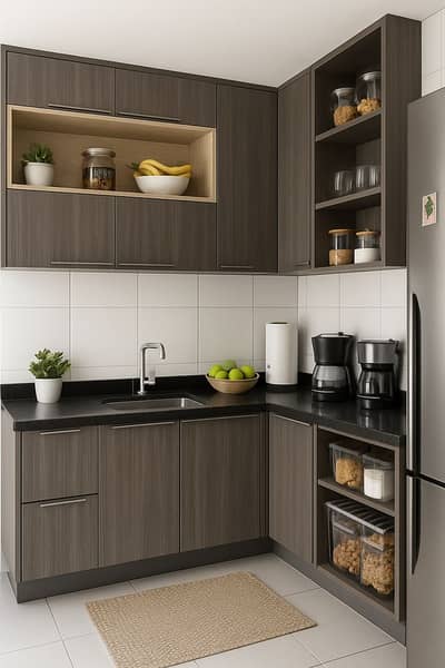 Wood work-almirah-Cupboard-plywood kitchen cabinets-Carbon fiber doors