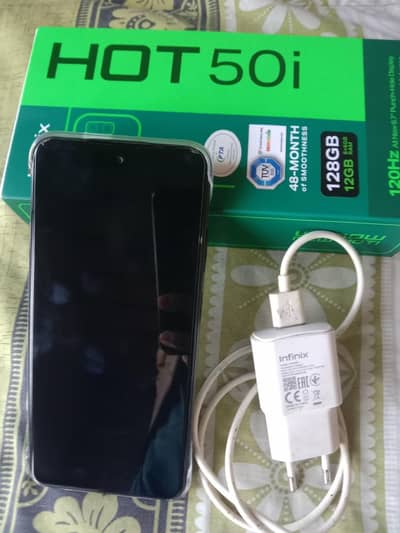 mobile Infinix hot 50i. . . . 6 month only use  10/10 condition.