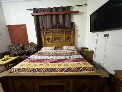King size bed. dressing. dining table. side tables