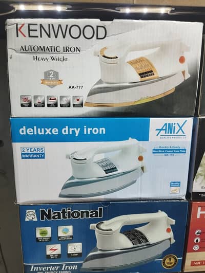 Electric Dry & Steam Irons|Kenwood,Dawlance,Haier,Panasonic,Westpoint|
