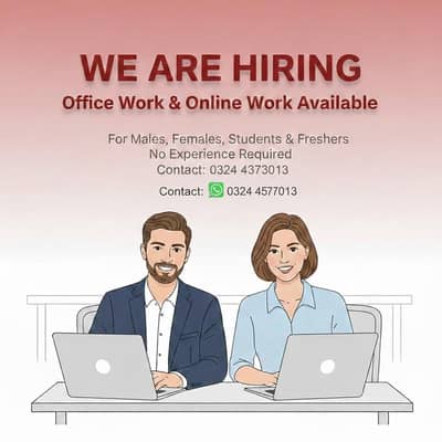Office / Online Work for Male & Female Candidates