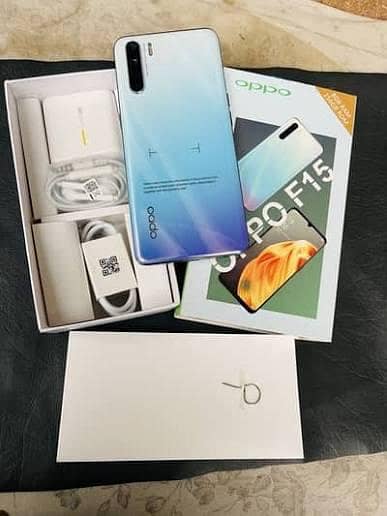 Oppo F15 8gb 256gb pta approved box