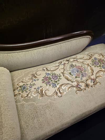 off white beautiful thee seater dewan,