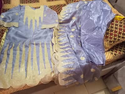 china silk three piece stitched dress