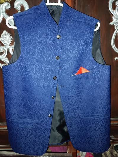 Men waistcoat blue  colour like new. . .