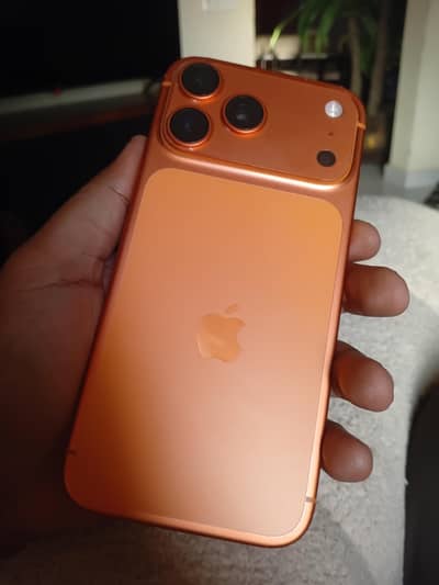 iphone 17 pro max jv for sale in karachi. 100% heath cosmic orange