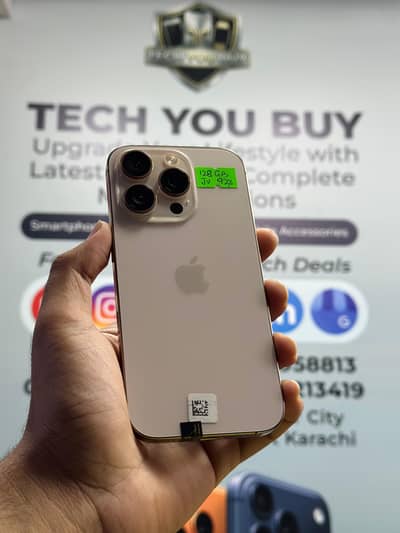 Iphone 16 Pro Desert Titanium 10/10 Condition Water Pack