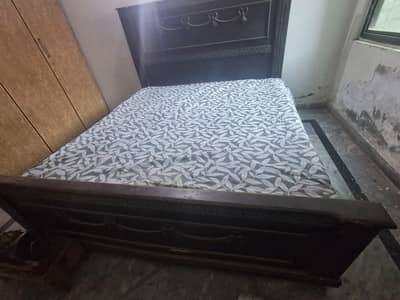 Double bed with matris