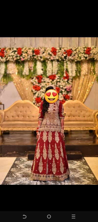 bridal dress with jewellery 4 hours use only
