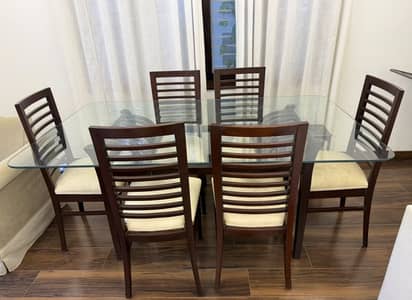 6 Seater Dining Set - with Table and chairs