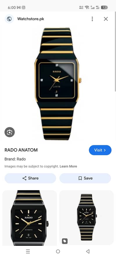 Rado Anatom  Black Dial, Ceramic, Jubile,
