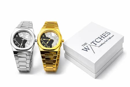 Aura watch with marble dial Golden And Silver - Aura watches