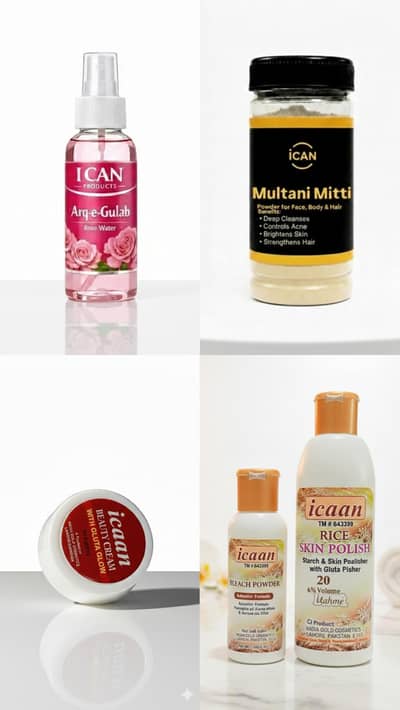 Ican Gluta Glow Beauty Cream Set for Bright & Smooth