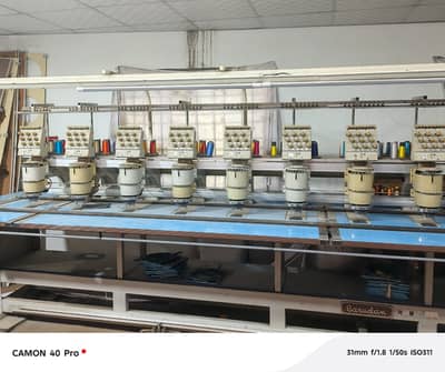 Barudan BEMXE-YS-12T 12-Head Embroidery Machine – Excellent Condition