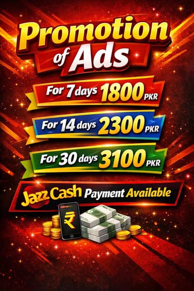 Ads Promotion Service Including Jazzcash payment method