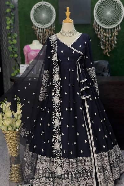 3 PC's women's stitched chiffon maxi suit