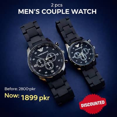 2 PCS Men’s couple watch