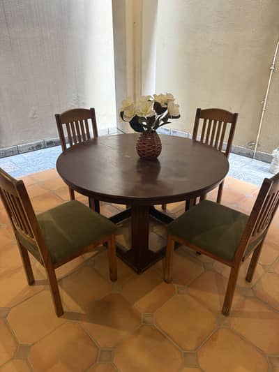 Dinning table for 4 persons pure sheesham wood price 70k