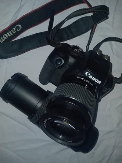 imported canon4000d  with 75-300mmand 18-55mm lense sracthless peace w